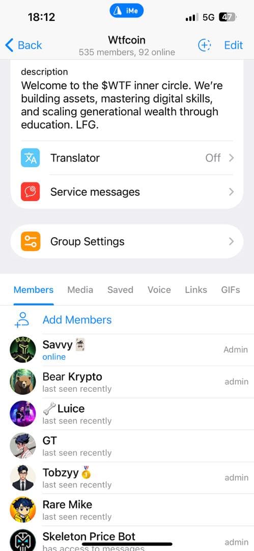 $WTF inner circle 535 members strong, building digital assets and scaling generational wealth